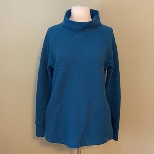 L.L. Bean Women’s Small Blue Pullover Mockneck Sweater w/ Pockets
